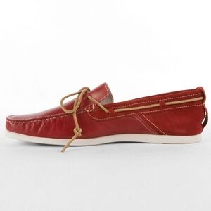GBX Red Leather Men's Loafers Boat Shoes 11